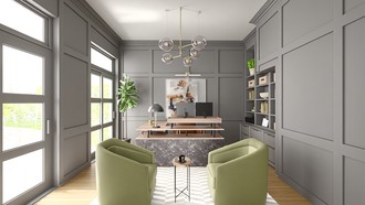 Modern, Library, Minimal, Classic Contemporary, Warm Transitional Office by Havenly Interior Designer Kayla