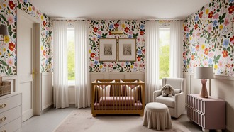 Classic, Eclectic, Glam, Preppy Nursery by Havenly Interior Designer Giovanna