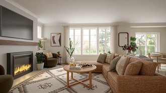 Modern, Eclectic, Bohemian, Organic Modern, Artful Eclectic Living Room by Havenly Interior Designer Trenton