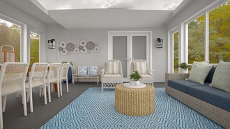 Classic Coastal Outdoor Space by Havenly Interior Designer Angie