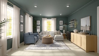 Inspired Modern, Warm Transitional Reading Room by Havenly Interior Designer Montserrat