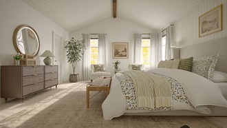 Warm Transitional, Modern Cottage, Traditional Charm Bedroom by Havenly Interior Designer Jess