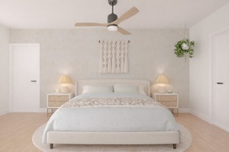 Bohemian, Coastal Bedroom by Havenly Interior Designer Mariana