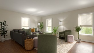 Contemporary, Modern, Transitional, Midcentury Modern, Minimal, Scandinavian, Contemporary Luxe, Organic Modern, California Cool, Warm Transitional Living Room by Havenly Interior Designer Annaliese