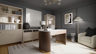 Modern, Eclectic, Minimal, Contemporary Luxe Office by Havenly Interior Designer Emilee
