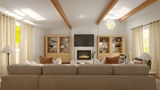 Warm Transitional, New Classic Living Room by Havenly Interior Designer Lilian