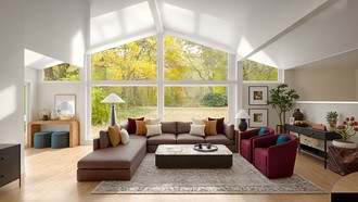 Organic Modern, Warm Transitional Living Room by Havenly Interior Designer Ivan