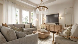 Transitional, Warm Transitional, New Classic Living Room by Havenly Interior Designer Malena