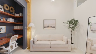 Rustic, Midcentury Modern, Midcentury Scandi, Organic Modern Living Room by Havenly Interior Designer Zehra