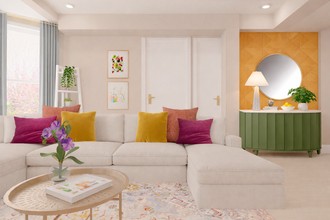 Contemporary, Modern, Coastal Living Room by Havenly Interior Designer Mariana