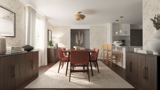 Transitional, Warm Transitional Dining Room by Havenly Interior Designer Barbara