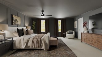 Contemporary, Warm Transitional Bedroom by Havenly Interior Designer Emilee