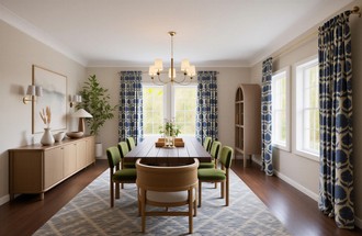 Eclectic, Coastal, Transitional, California Cool, Modern Cottage Dining Room by Havenly Interior Designer Giovanna