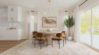 Contemporary Luxe, Organic Modern, Warm Transitional Dining Room by Havenly Interior Designer Jess
