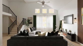 Modern, Glam, Contemporary Luxe Living Room by Havenly Interior Designer Faith