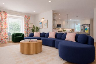 Modern, Preppy Living Room by Havenly Interior Designer Mariana