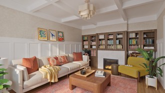 Eclectic, Bohemian, Midcentury Modern, Artful Eclectic Living Room by Havenly Interior Designer Constanza