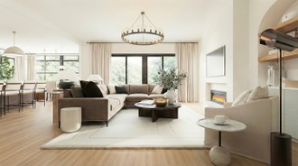 Contemporary, Modern, Eclectic, Transitional, Minimal, Scandinavian, Organic Modern, California Cool Living Room by Havenly Interior Designer Lauren