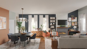 Modern, Midcentury Modern, Warm Transitional Living Room by Havenly Interior Designer Alexandria