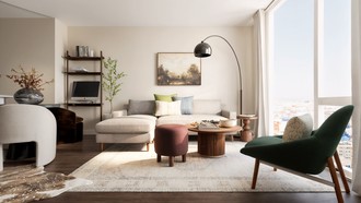 Contemporary, Organic Modern, Warm Transitional Living Room by Havenly Interior Designer Gabriela