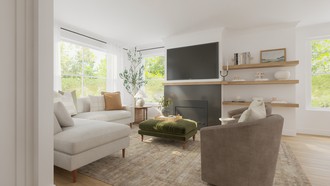 Classic, Transitional, Warm Transitional Living Room by Havenly Interior Designer Cami