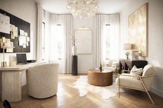 Contemporary, Glam Office by Havenly Interior Designer Stacy