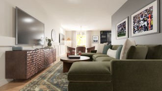 Classic Contemporary, Artful Eclectic Living Room by Havenly Interior Designer Lilia