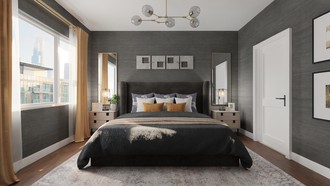 Transitional, Contemporary Luxe Bedroom by Havenly Interior Designer Ivan