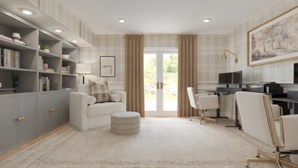 Classic, Transitional Office by Havenly Interior Designer Meagan