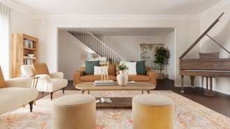 Classic Contemporary Living Room by Havenly Interior Designer Lilia