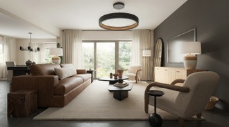 Contemporary, Modern, Bohemian, Rustic, Minimal, Organic Modern Living Room by Havenly Interior Designer Lauren