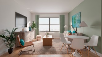 Midcentury Modern, Minimal Living Room by Havenly Interior Designer Valeria