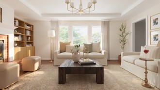 Glam, Classic Contemporary Living Room by Havenly Interior Designer Lilia