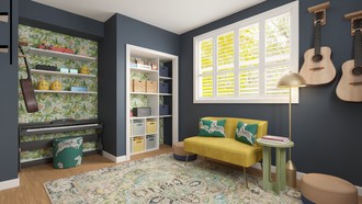 Bohemian, Midcentury Modern Office by Havenly Interior Designer Ivan