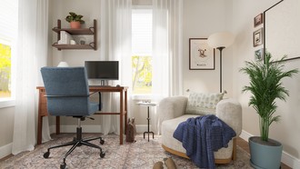 Vintage, Midcentury Scandi, Traditional Charm Office by Havenly Interior Designer Jess