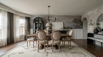 Transitional, Warm Transitional Dining Room by Havenly Interior Designer Julia