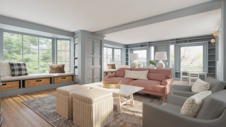 Modern Cottage Living Room by Havenly Interior Designer Yoseika