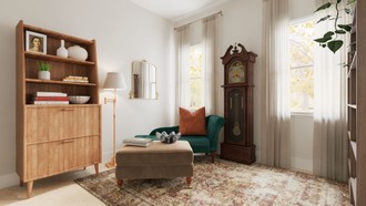 Eclectic, Library, Vintage Reading Room by Havenly Interior Designer Candida