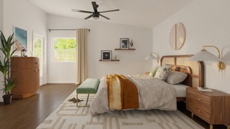 Eclectic, Bohemian, Coastal Bedroom by Havenly Interior Designer Elisa