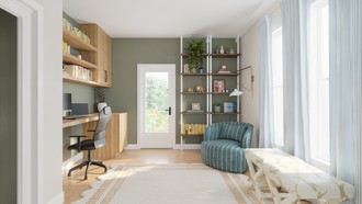 Contemporary, Midcentury Modern, Organic Modern Reading Room by Havenly Interior Designer Camila