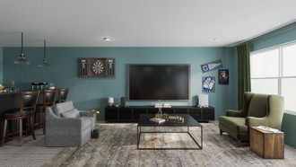 Classic, Industrial, Transitional, Vintage, Warm Transitional, Traditional Charm Living Room by Havenly Interior Designer Maria