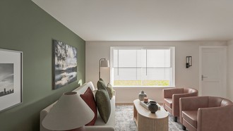 Warm Transitional Living Room by Havenly Interior Designer Diego