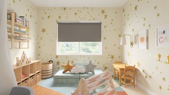 Contemporary, Bohemian, Preppy Playroom by Havenly Interior Designer Rachel