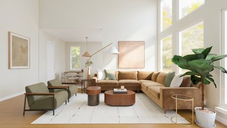 Transitional, Organic Modern Living Room by Havenly Interior Designer Paula