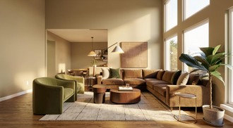 Transitional, Organic Modern Living Room by Havenly Interior Designer Paula