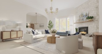 Transitional Living Room by Havenly Interior Designer Angie