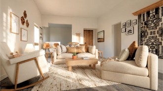 Bohemian, Rustic Living Room by Havenly Interior Designer Hayley