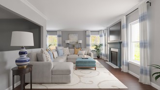 Transitional Living Room by Havenly Interior Designer Valeria