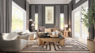 Organic Modern, Warm Transitional Living Room by Havenly Interior Designer Karina