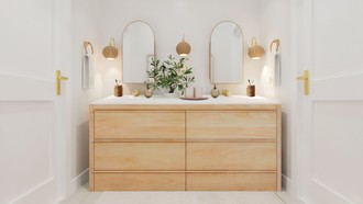 Organic Modern, Warm Transitional Bathroom by Havenly Interior Designer Montserrat